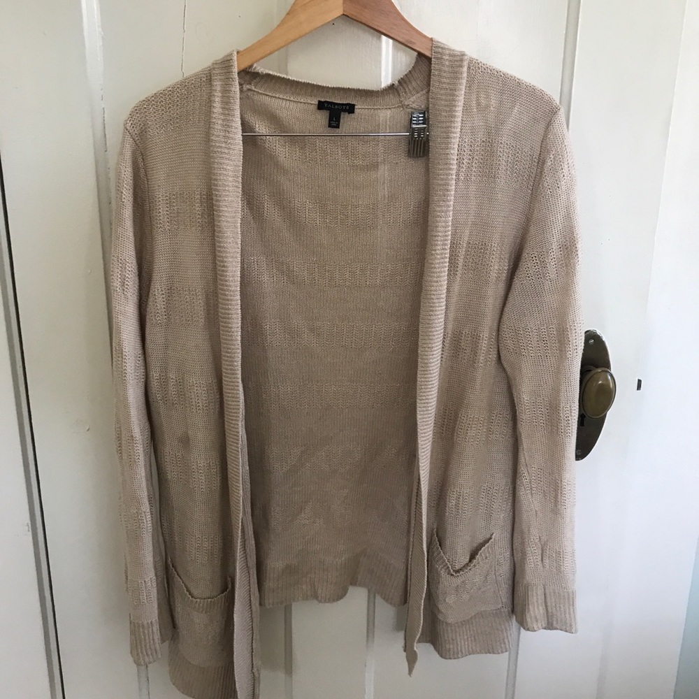Talbots Tan Sweater w/ Pockets